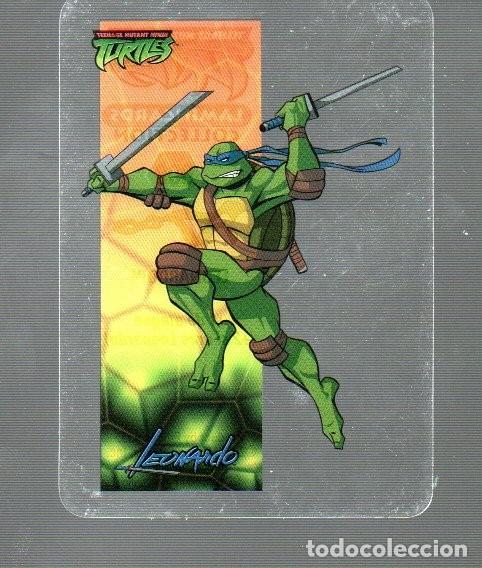 Coleccionismo cromos antiguos: CROMO DE TORTUGAS LAMINCARDS EDIBAS LEONARDO N&ordm; 008 PL&Aacute;STICO