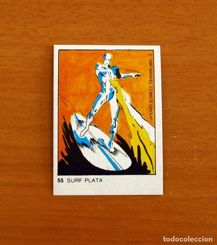 Coleccionismo cromos antiguos: Superh&eacute;roes - N&ordm; 55, Surf Plata - Marvel 1980 Comics Group - Chocolates Terrabusi - Nunca pegado