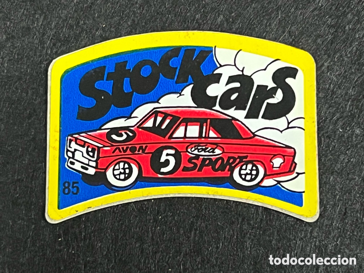 Coleccionismo cromos antiguos: CROMO BIMBO S&Uacute;PER EMBLEMAS STOCK CARS N&Uacute;MERO 85 SIN PEGAR TROQUELADO