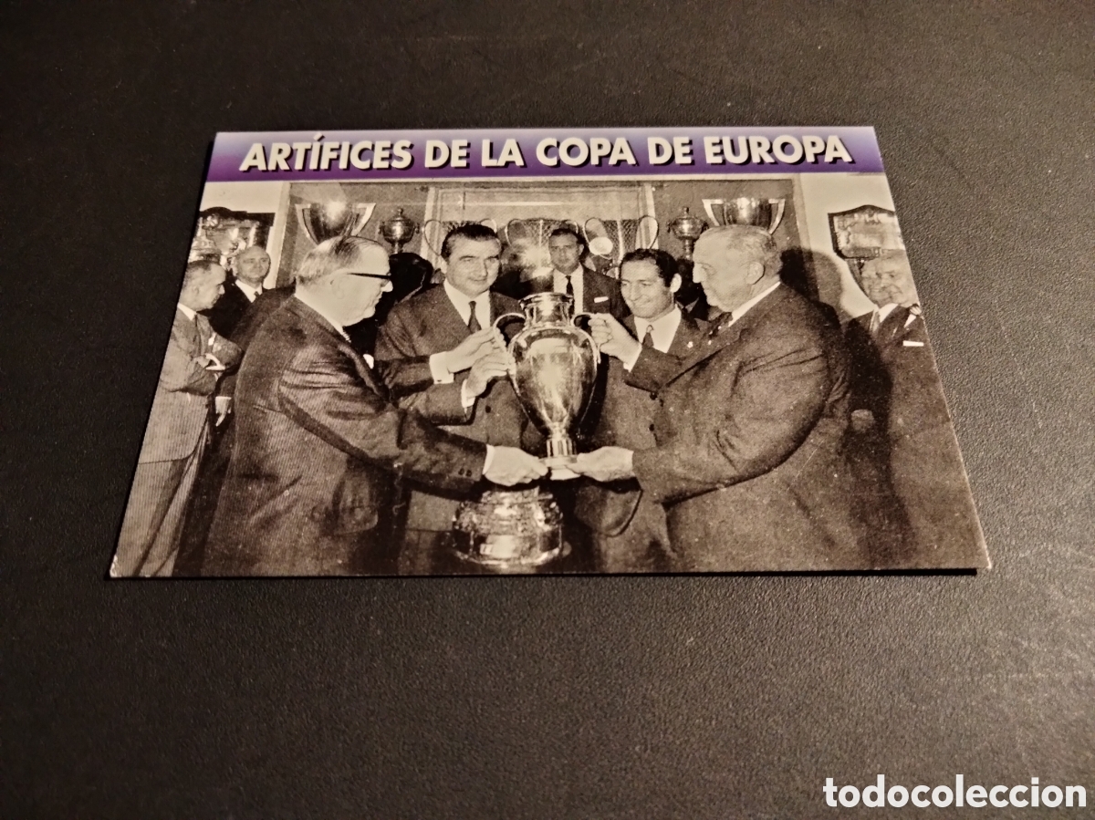 Coleccionismo cromos antiguos: REAL MADRID ORO # 22 ARTIFICES DE LA COPA DE EUROPA MAGIC BOX 1902 - 1996