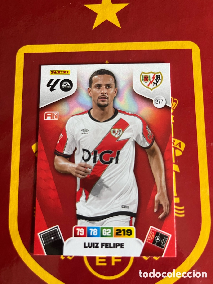 Collectable Antique Stickers: 277 LUIZ FELIPE ADRENALYN 2025 2026 25 26 RAYO VALLECANO