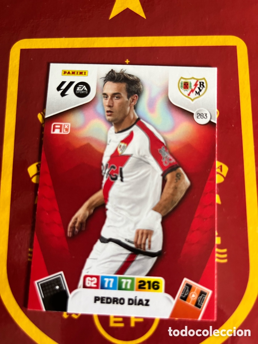 Collectable Antique Stickers: 283 PEDRO D&Iacute;AZ ADRENALYN 2025 2026 25 26 RAYO VALLECANO
