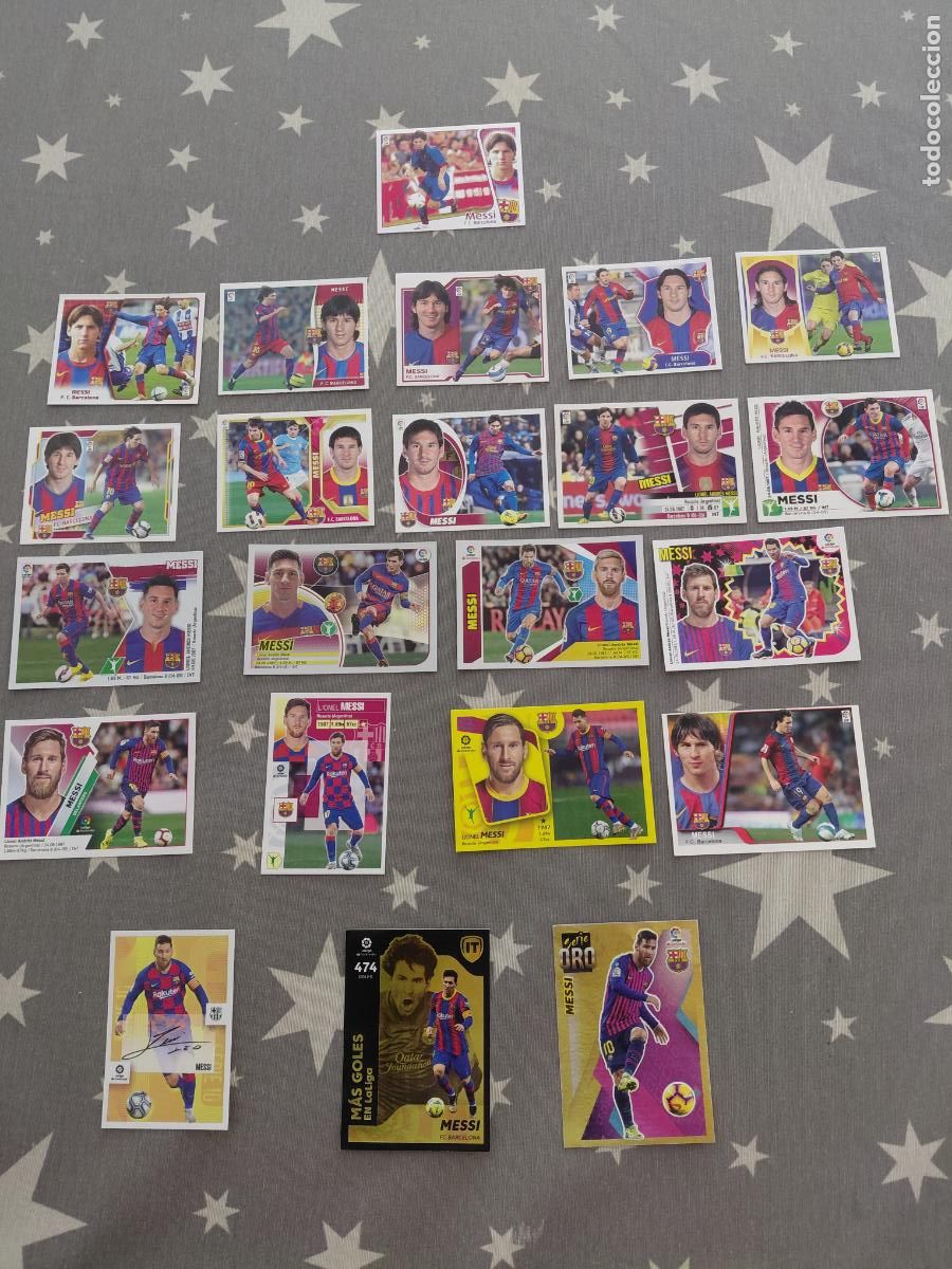 Coleccionismo cromos antiguos: Messi, Lote Messi, Todos los Messi con el F.C.Barcelona. El Rookie 2004-05 ES UNA REPLICA, perfecta.