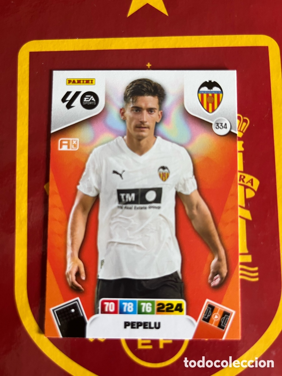 Sammeln alte Sammelbilder: 334 PEPELU ADRENALYN 2025 2026 25 26 VALENCIA CF