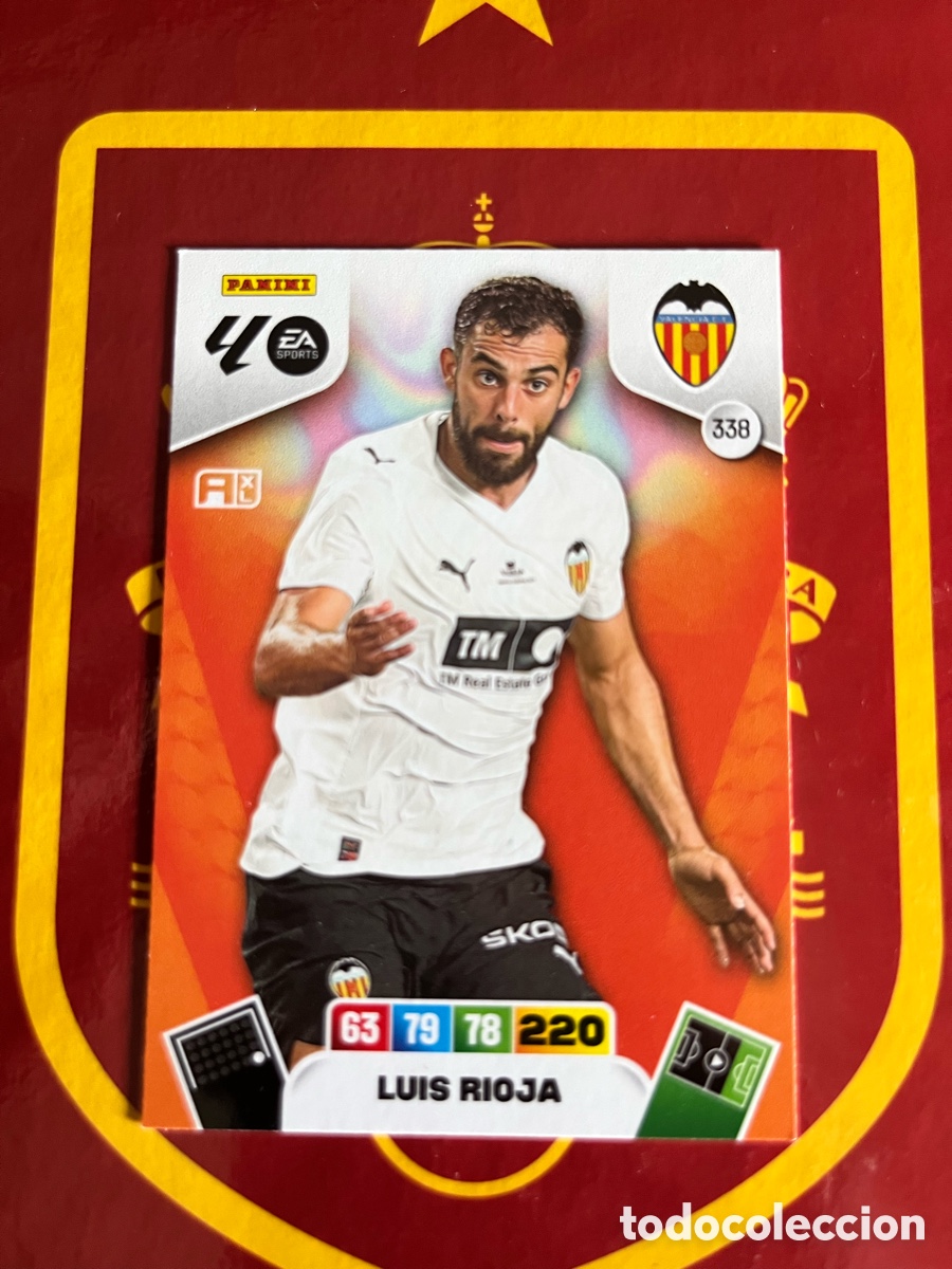 Sammeln alte Sammelbilder: 338 LUIS RIOJA ADRENALYN 2025 2026 25 26 VALENCIA CF