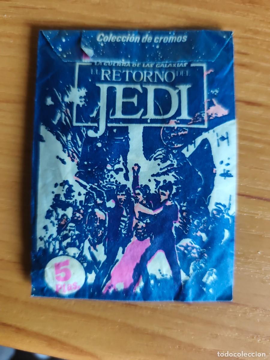 Coleccionismo cromos antiguos: Star wars, sobre cromos sin abrir el retorno del Jedi 1983 pacosa dos