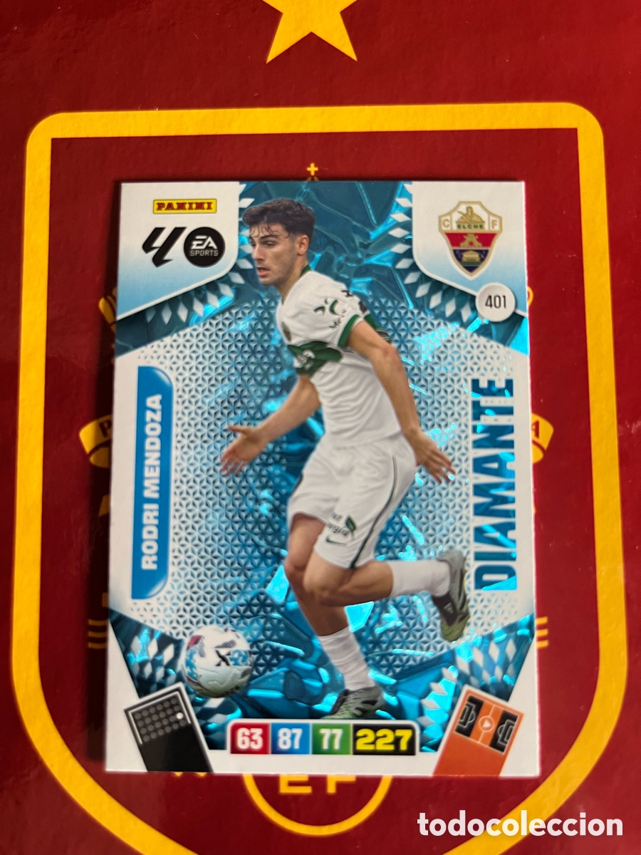 Coleccionismo cromos antiguos: 401 RODRI MENDOZA DIAMANTE ADRENALYN 2025 2026 25 26 ELCHE