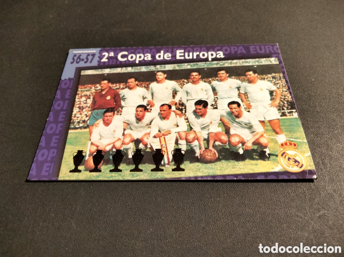 Coleccionismo cromos antiguos: REAL MADRID ORO # 75 SEGUNDA COPA DE EUROPA 1956/57 FICHA 1902/1996 MAGIC BOX