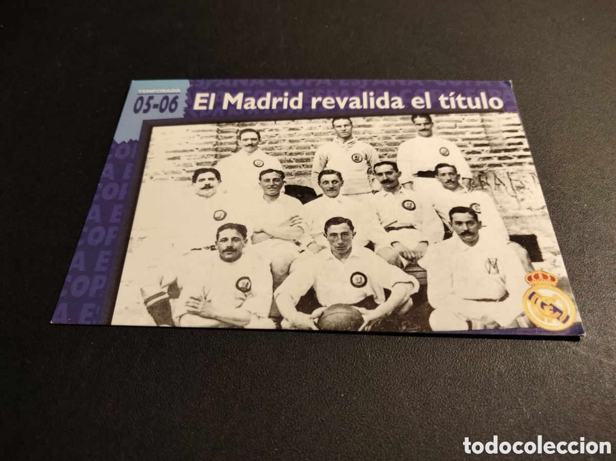Coleccionismo cromos antiguos: REAL MADRID ORO # 56 EL MADRID REVALIDA EL T&Iacute;TULO 1905/06 FICHA 1902/1996 MAGIC BOX