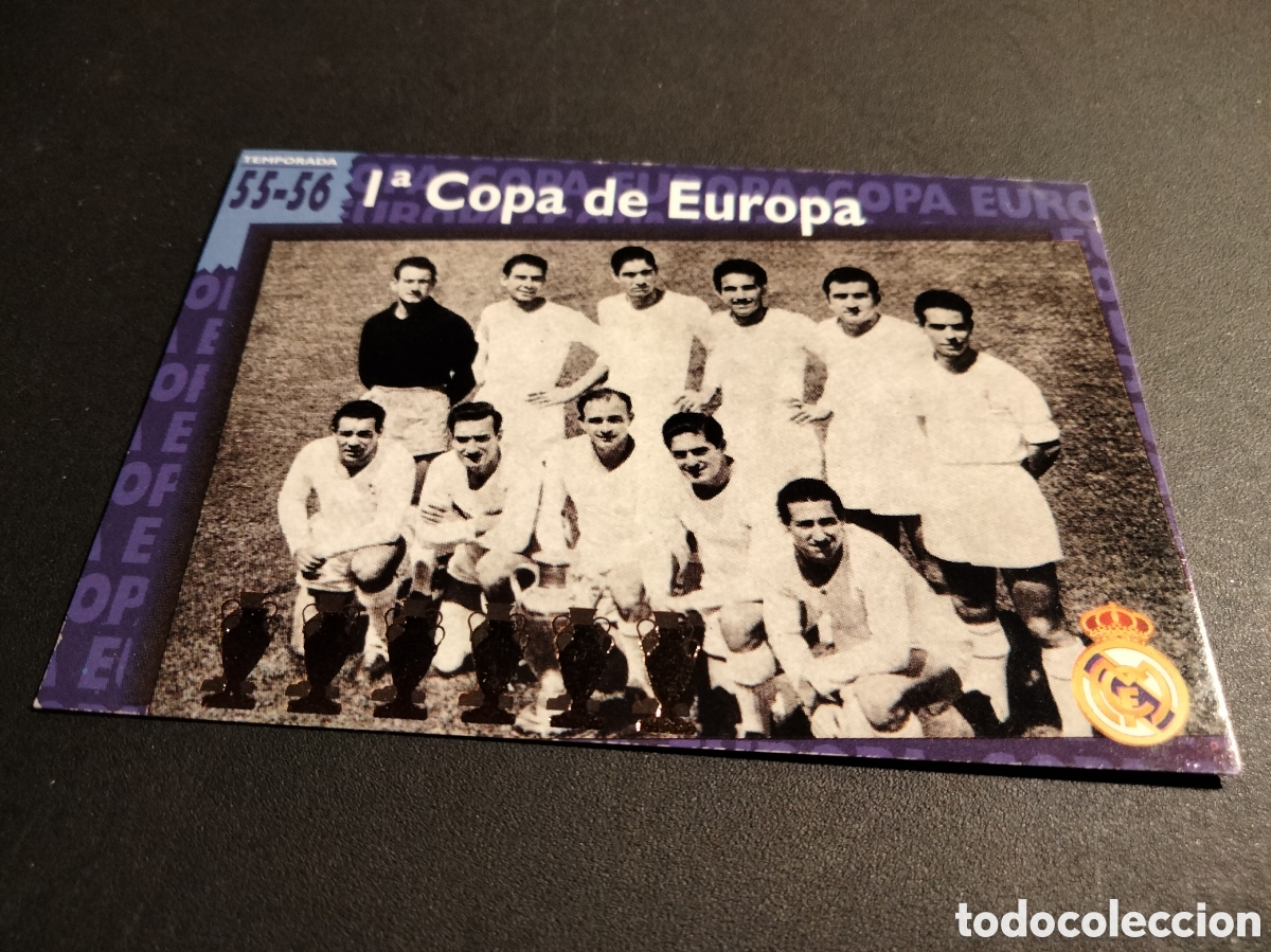 Coleccionismo cromos antiguos: REAL MADRID ORO # 74 PRIMERA COPA DE EUROPA 1955/56 FICHA 1902/1996 MAGIC BOX