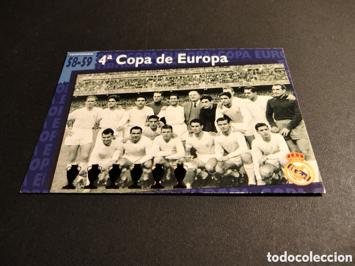 Coleccionismo cromos antiguos: REAL MADRID ORO # 77 CUARTA COPA DE EUROPA 1958/59 FICHA 1902/1996 MAGIC BOX