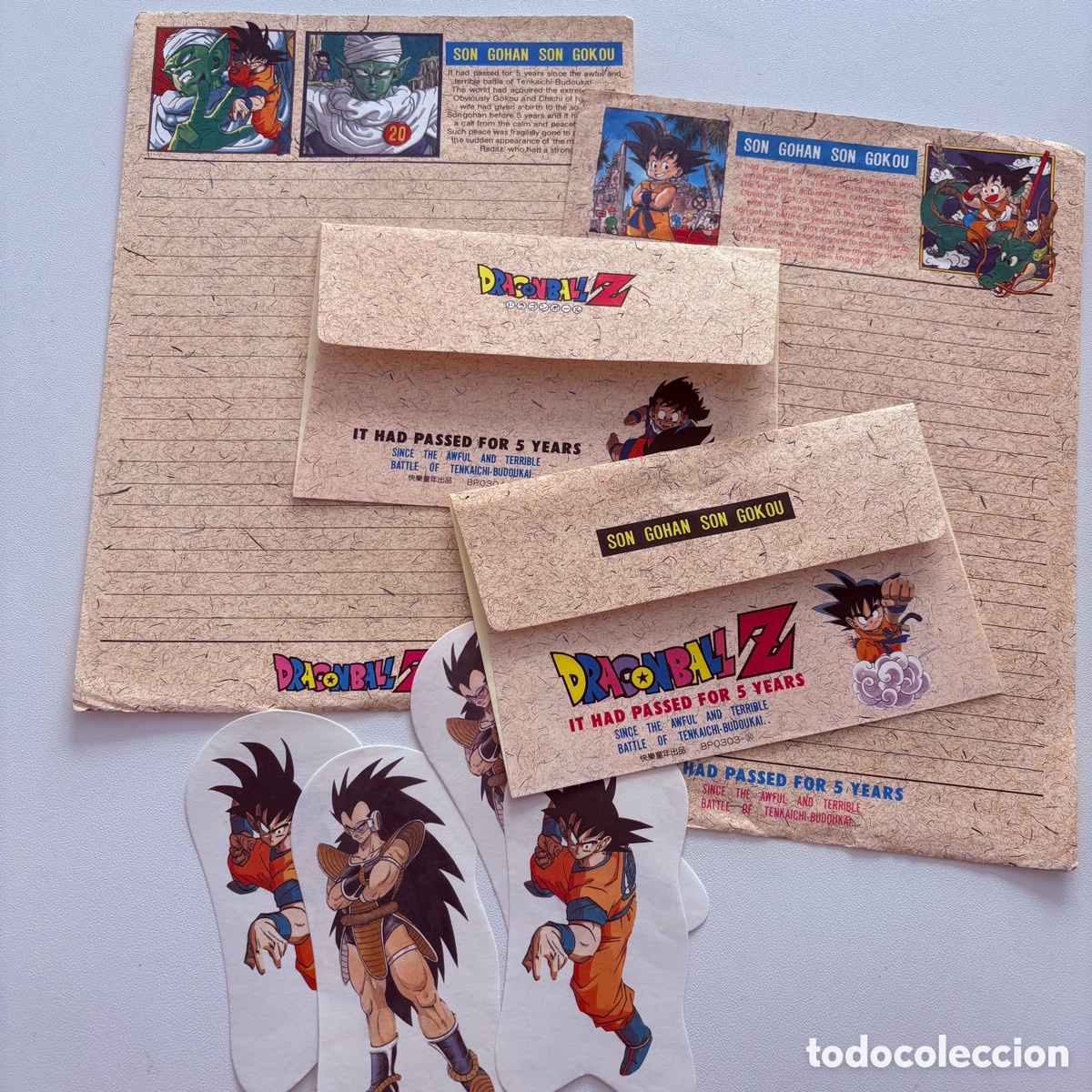 Coleccionismo cromos antiguos: lote carta perfumada a&ntilde;os 90 dragon ball z