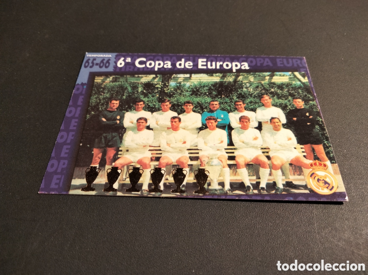 Coleccionismo cromos antiguos: REAL MADRID ORO # 79 SEXTA COPA DE EUROPA 1965/66 FICHA 1980 MAGIC BOX