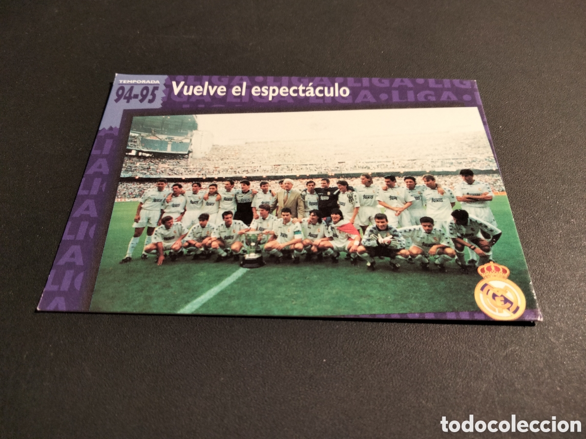 Coleccionismo cromos antiguos: REAL MADRID ORO # 54 VUELVE EL ESPECT&Aacute;CULO 1994/95 FICHA 1902/1996 MAGIC BOX