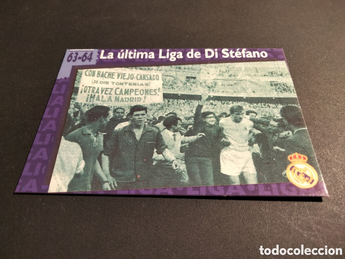 Coleccionismo cromos antiguos: REAL MADRID ORO # 38 LA ULTIMA LIGA DE DI STEFANO 1963/64 FICHA 1902/1996 MAGIC BOX