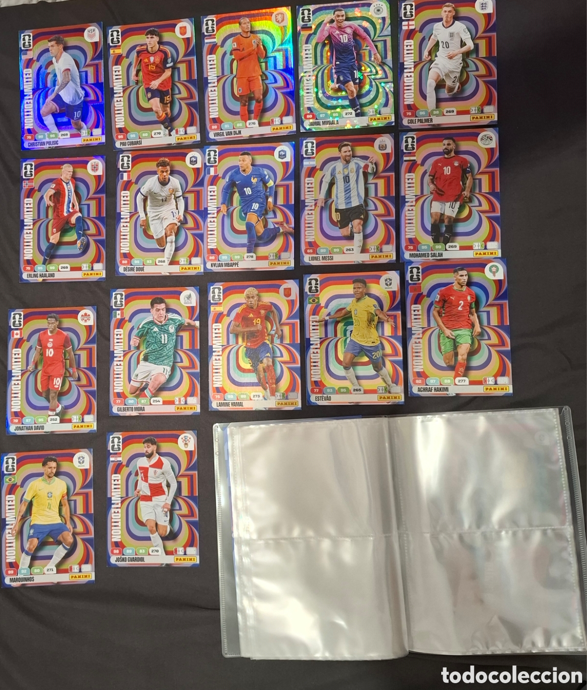Coleccionismo cromos antiguos: Lote 17 cartas xxl adrenalyn mundial 2026 + album