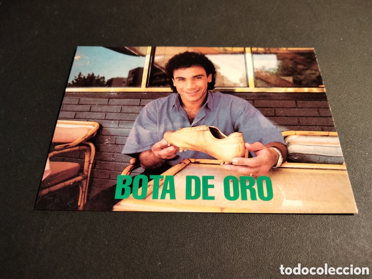 Coleccionismo cromos antiguos: HUGO S&Aacute;NCHEZ # 187 BOTA DE ORO REAL MADRID ORO FICHA 1902/1996 MAGIC BOX