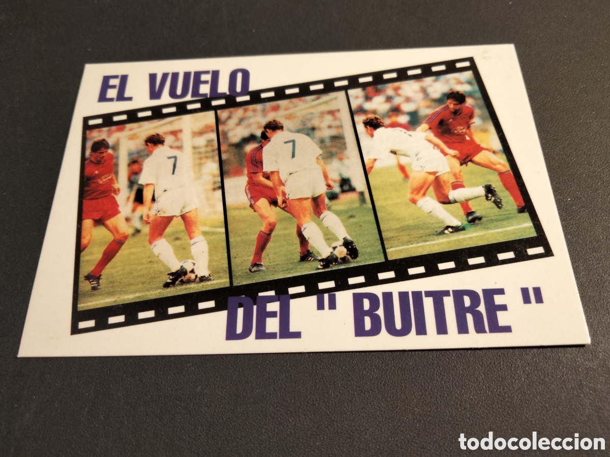 Coleccionismo cromos antiguos: BUTRAGUE&Ntilde;O # 191 EL VUELO DEL BUITRE REAL MADRID ORO FICHA 1902/1996 MAGIC BOX