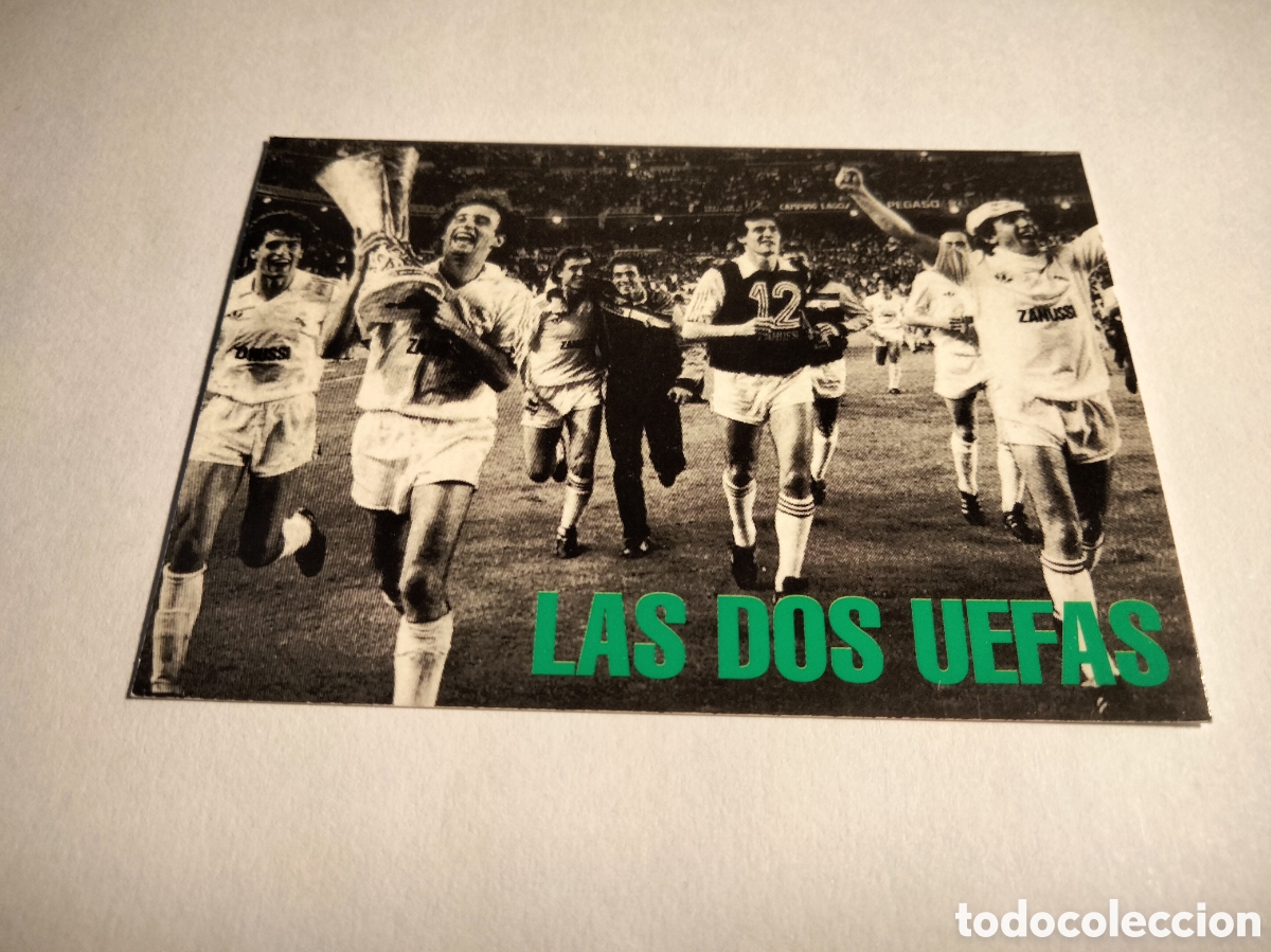 Coleccionismo cromos antiguos: LAS DOS UEFAS # 189 REAL MADRID ORO FICHA 1902/1996 MAGIC BOX