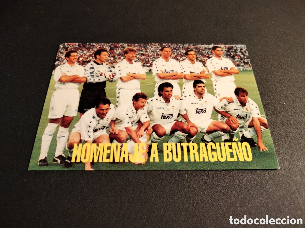 Coleccionismo cromos antiguos: HOMENAJE A BUTRAGUE&Ntilde;O # 194 REAL MADRID ORO FICHA 1902/1996 MAGIC BOX