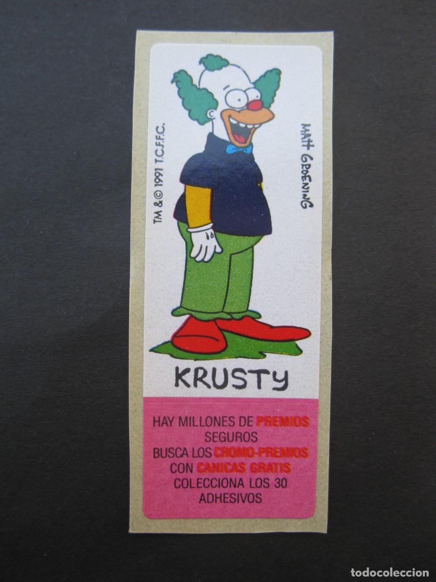 Coleccionismo cromos antiguos: CROMO - KRUSTY - CHICLES LOS SIMPSON - NUNCA PEGADO.
