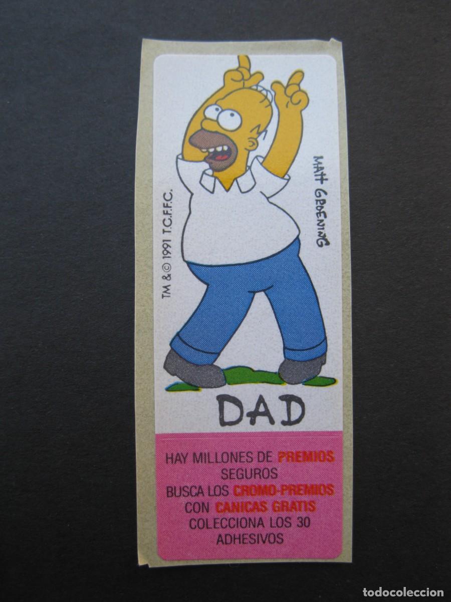 Coleccionismo cromos antiguos: CROMO - DAD - CHICLES LOS SIMPSON - NUNCA PEGADO.