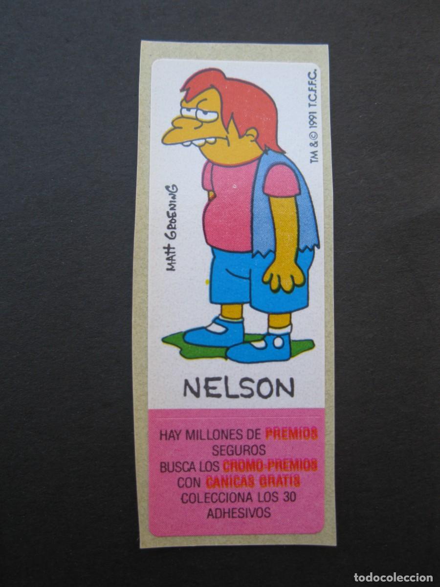 Coleccionismo cromos antiguos: CROMO - NELSON - CHICLES LOS SIMPSON - NUNCA PEGADO.