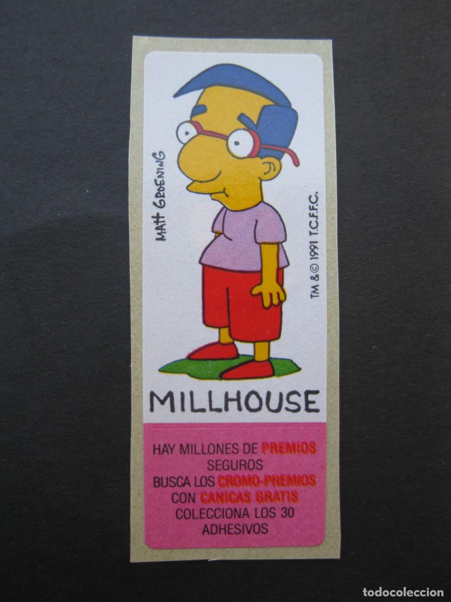 Coleccionismo cromos antiguos: CROMO - MILLHOUSE - CHICLES LOS SIMPSON - NUNCA PEGADO.