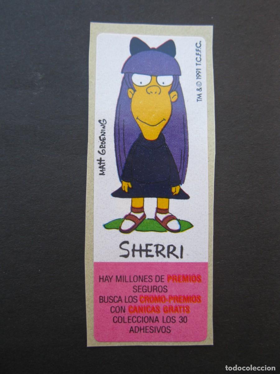 Coleccionismo cromos antiguos: CROMO - SHERRI - CHICLES LOS SIMPSON - NUNCA PEGADO.