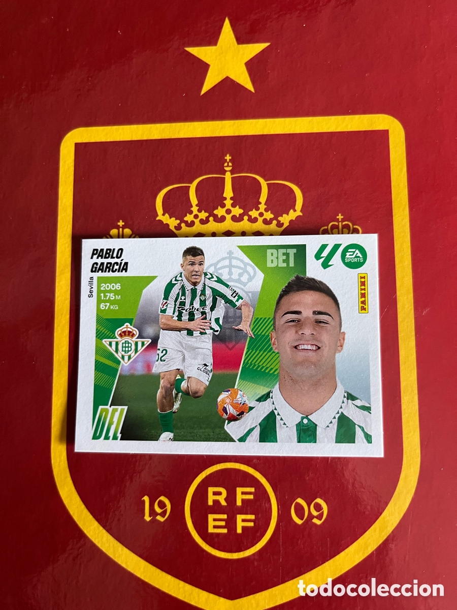Coleccionismo cromos antiguos: 16 PABLO GARC&Iacute;A REAL BETIS LIGA ESTE EDICIONES ESTE 2025 2026 25 26 LA LIGA