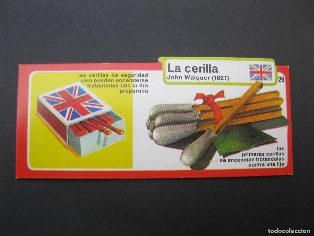 Coleccionismo cromos antiguos: LOS INVENTOS - CROMO - TARJETA N&ordm; 29 - LA CERILLA - BIMBO.