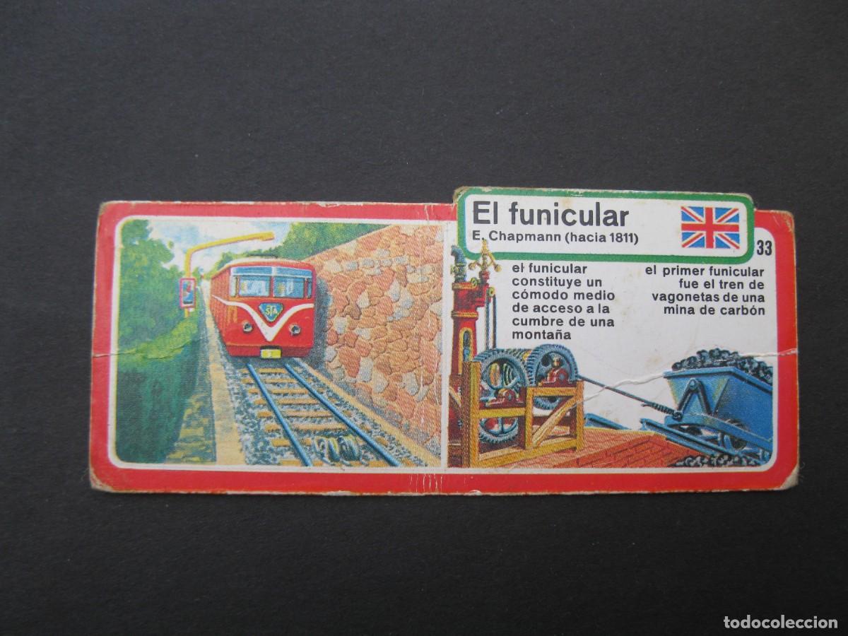 Coleccionismo cromos antiguos: LOS INVENTOS - CROMO - TARJETA N&ordm; 33 - EL FUNICULAR - BIMBO.