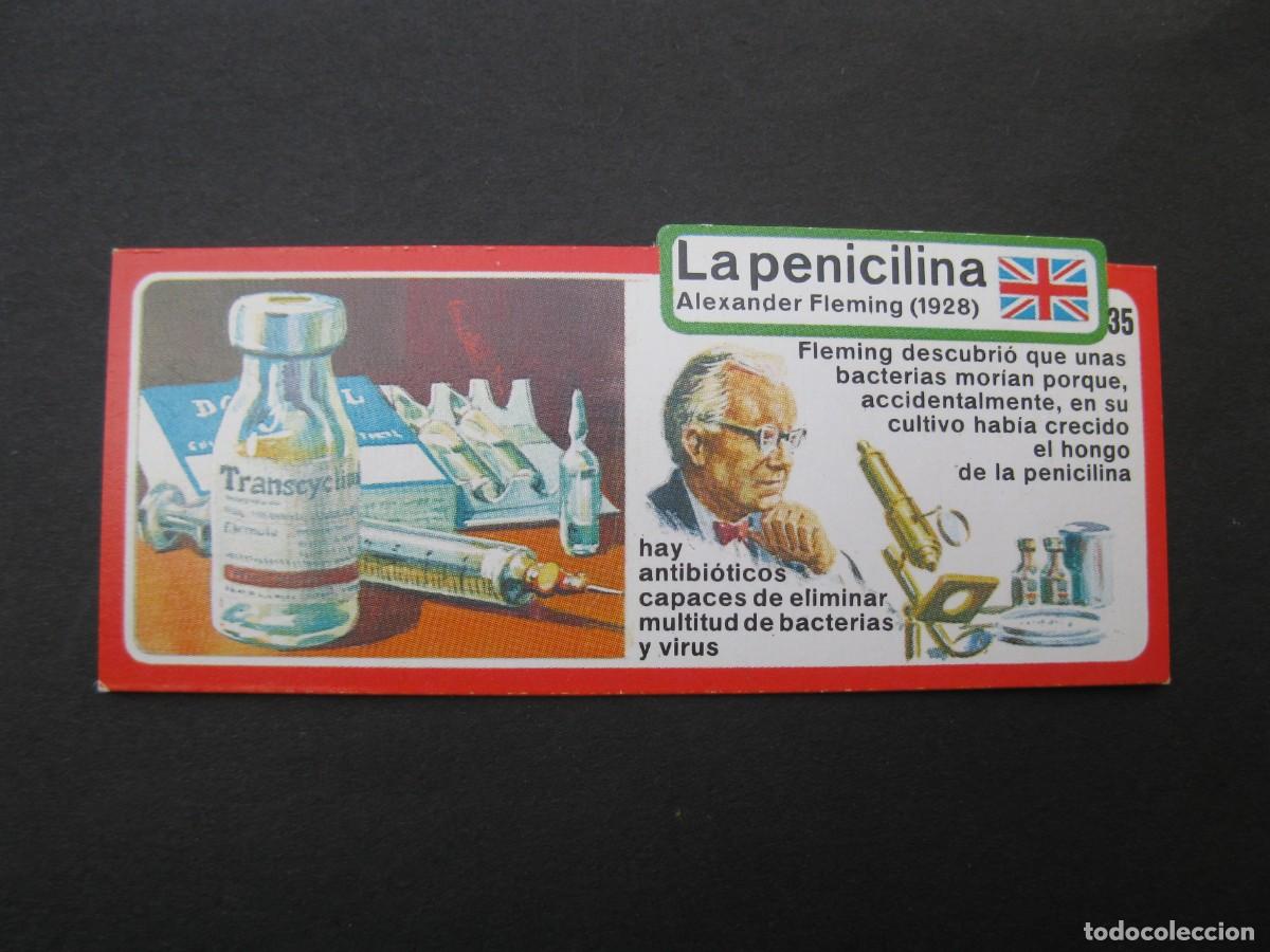 Coleccionismo cromos antiguos: LOS INVENTOS - CROMO - TARJETA N&ordm; 35 - LA PENICILINA - BIMBO.