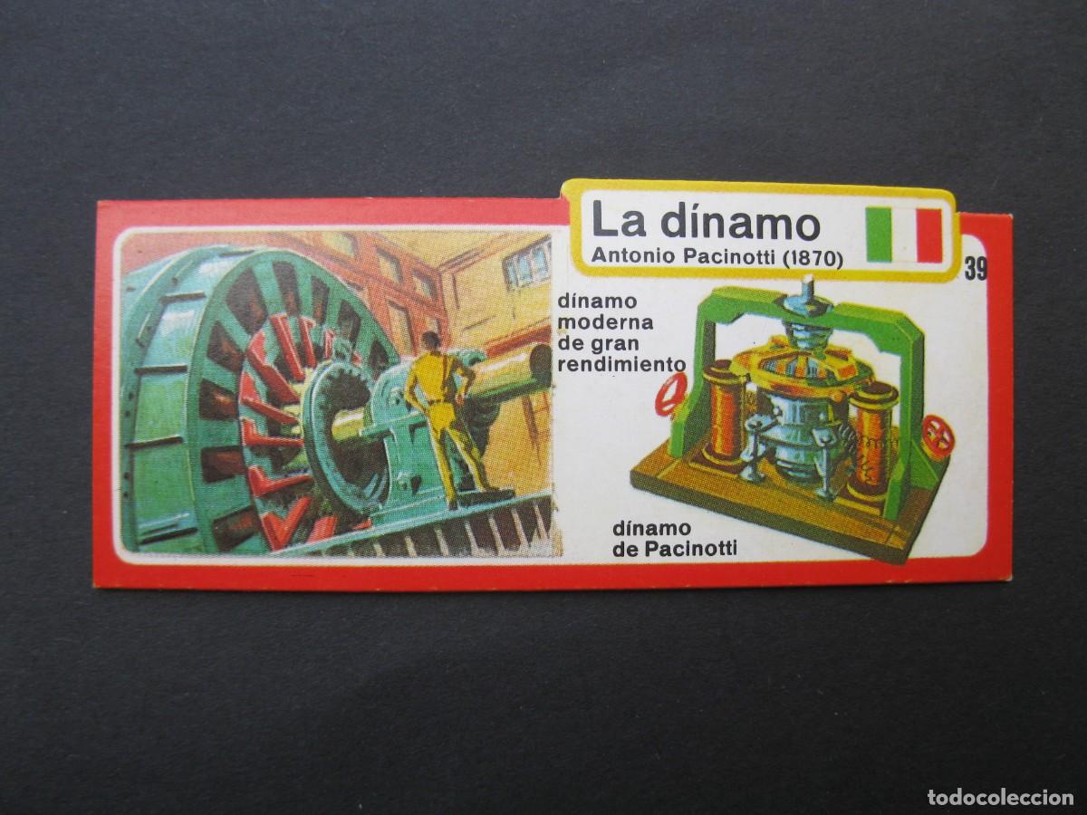 Coleccionismo cromos antiguos: LOS INVENTOS - CROMO - TARJETA N&ordm; 39 - LA DINAMO - BIMBO.