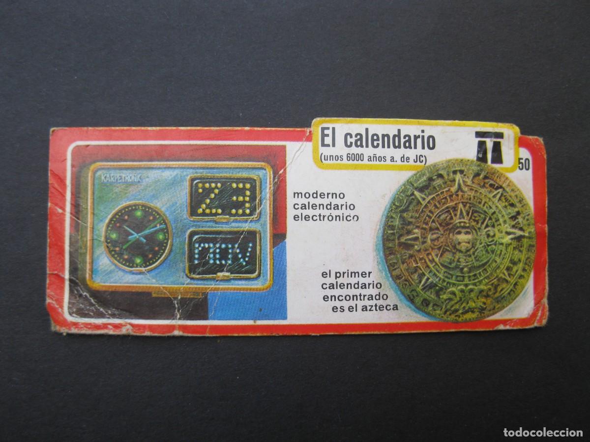 Coleccionismo cromos antiguos: LOS INVENTOS - CROMO - TARJETA N&ordm; 50 - EL CALENDARIO - BIMBO.