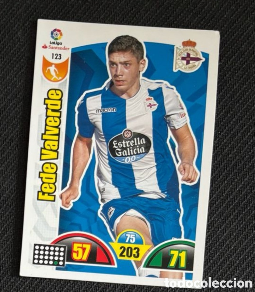 Coleccionismo cromos antiguos: Fede valverde Deportivo de la Coru&ntilde;a cesi&oacute;n 2017 2018 Adrenalyn XL