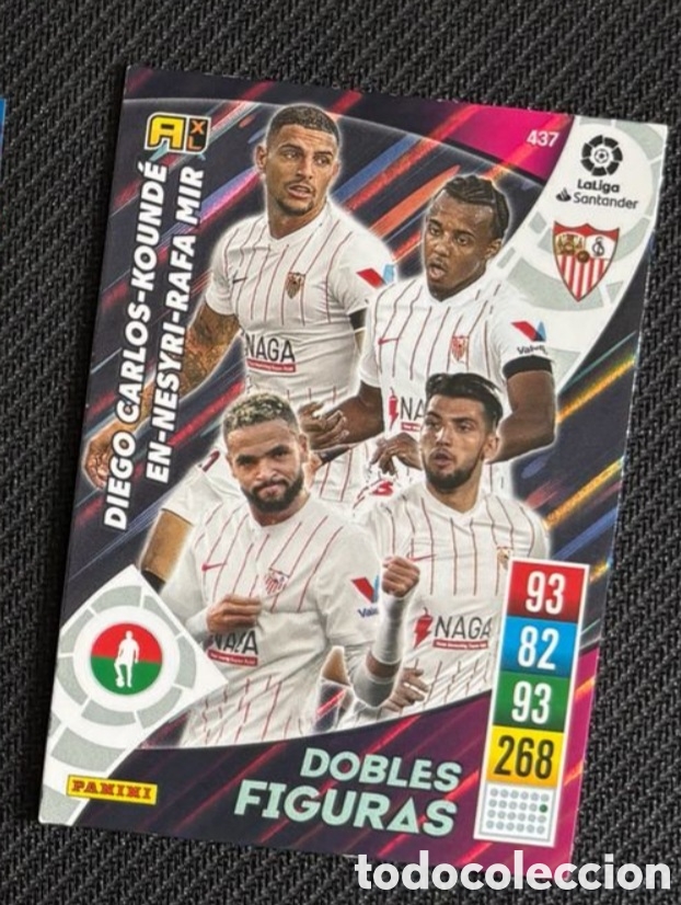 Coleccionismo cromos antiguos: 437 Dobles figuras Sevilla FC kounde ADRENALYN XL 2021 2023