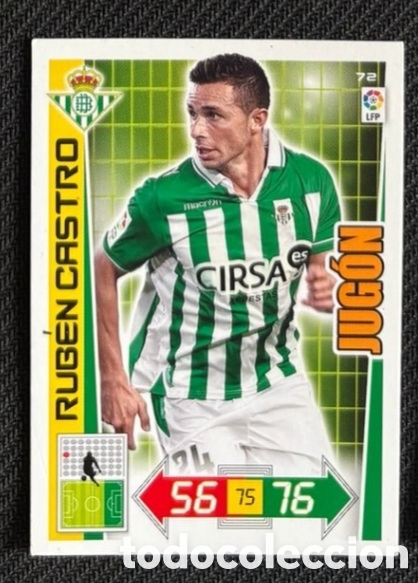 Coleccionismo cromos antiguos: 72 RUBEN CASTRO BETIS JUGON ADRENALYN XL 2012 2013