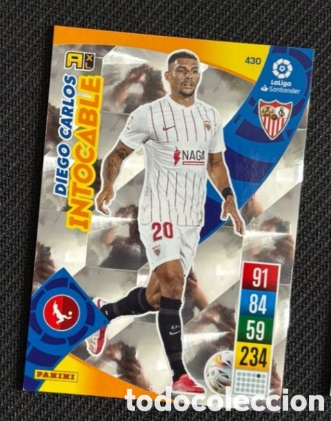 Coleccionismo cromos antiguos: 430 DIEGO CARLOS SEVILLA INTOCABLE ADRENALYN XL 2021 2022