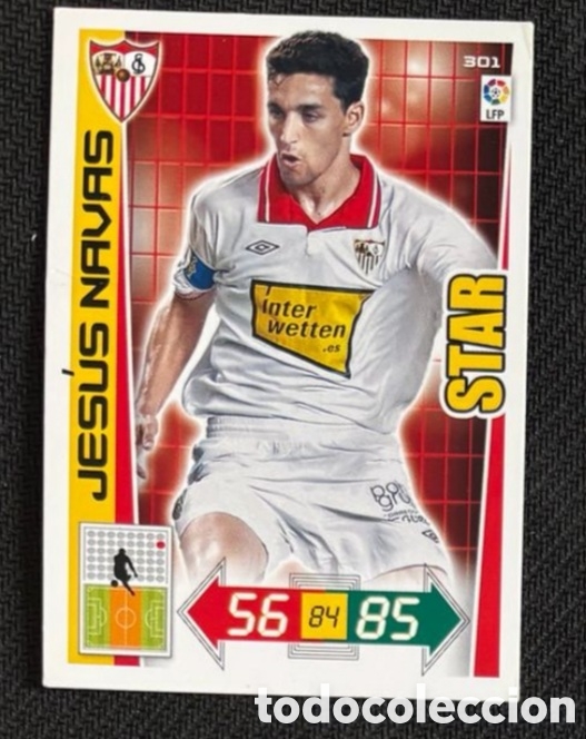 Coleccionismo cromos antiguos: 301 JESUS NAVAS STAR SEVILLA FC ADRENALYN XL 2012 2013