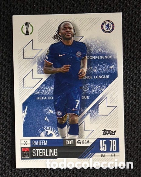Coleccionismo cromos antiguos: 96 Raheem Sterling Chelsea Colecci&oacute;n match attax TOPPS 2024 2025