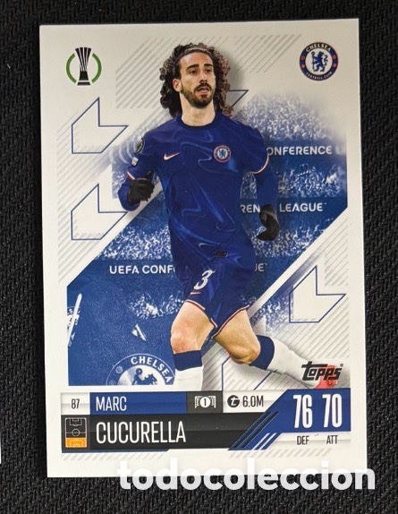 Collectable Antique Stickers: 87 Marc Cucurella Chelsea Colecci&oacute;n match attax TOPPS 2024 2025