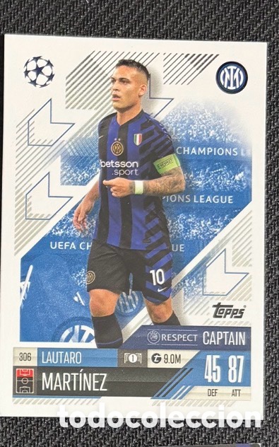 Coleccionismo cromos antiguos: 306 Lautaro Mart&iacute;nez Inter Mil&aacute;n Colecci&oacute;n match attax TOPPS 2024 2025