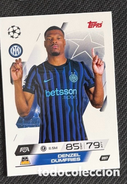 Coleccionismo cromos antiguos: 257 Dumfries Inter Mil&aacute;n Colecci&oacute;n match attax TOPPS 2025 2026