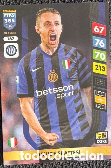 Coleccionismo cromos antiguos: 167 Frattesi Inter Mil&aacute;n Colecci&oacute;n match attax TOPPS 2025