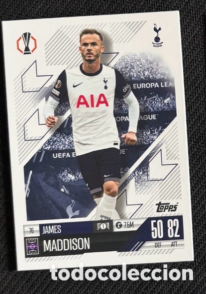 Coleccionismo cromos antiguos: 76 James Maddison Tottenham Colecci&oacute;n match attax TOPPS 2024 2025