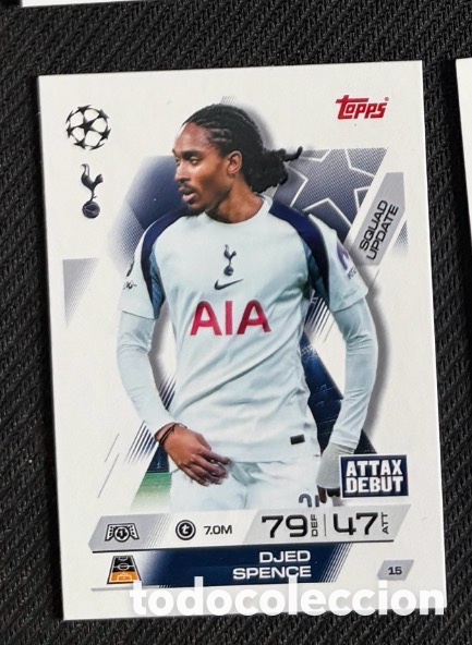 Coleccionismo cromos antiguos: 15 Spence Tottenham Colecci&oacute;n match attax TOPPS 2025 2026