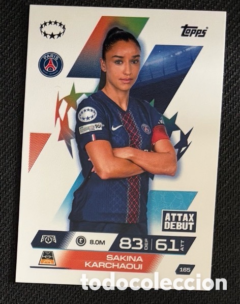Coleccionismo cromos antiguos: 165 Sakina Karchaoui PSG Colecci&oacute;n match attax TOPPS 2025 2026