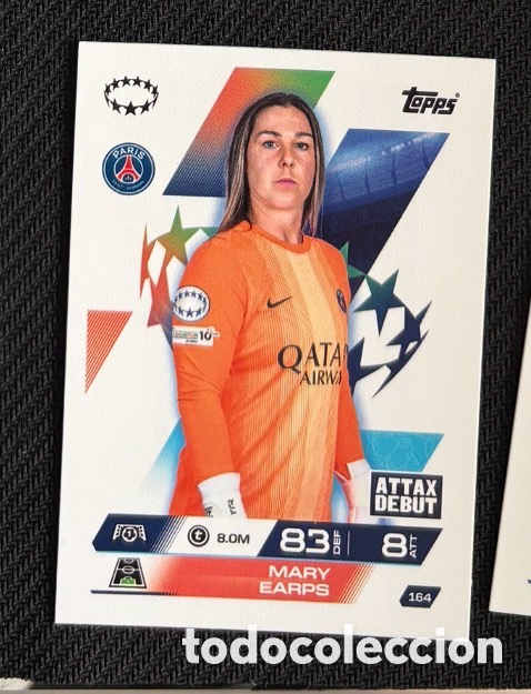 Coleccionismo cromos antiguos: 164 Mary Earps PSG Colecci&oacute;n match attax TOPPS 2025 2026