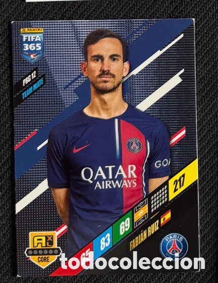 Coleccionismo cromos antiguos: 217 Fabi&aacute;n PSG Adrenalyn XL FIFA 365 2024